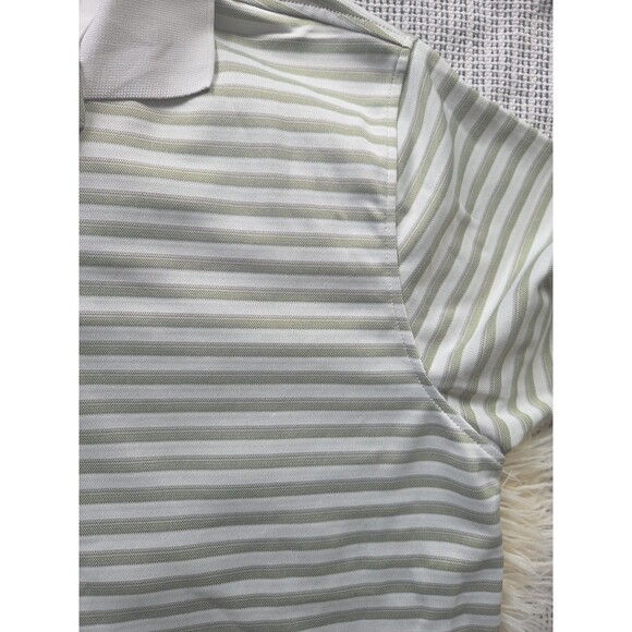 IZOD Polo Shirt Men's Gray Striped Golf Classix Classic Pullover Activewear - Picture 4 of 8